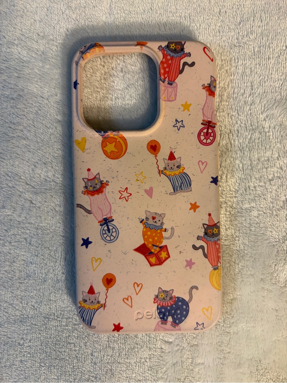 Pela pink Circus Cats Eco-Friendly apple iPhone 14 pro Case